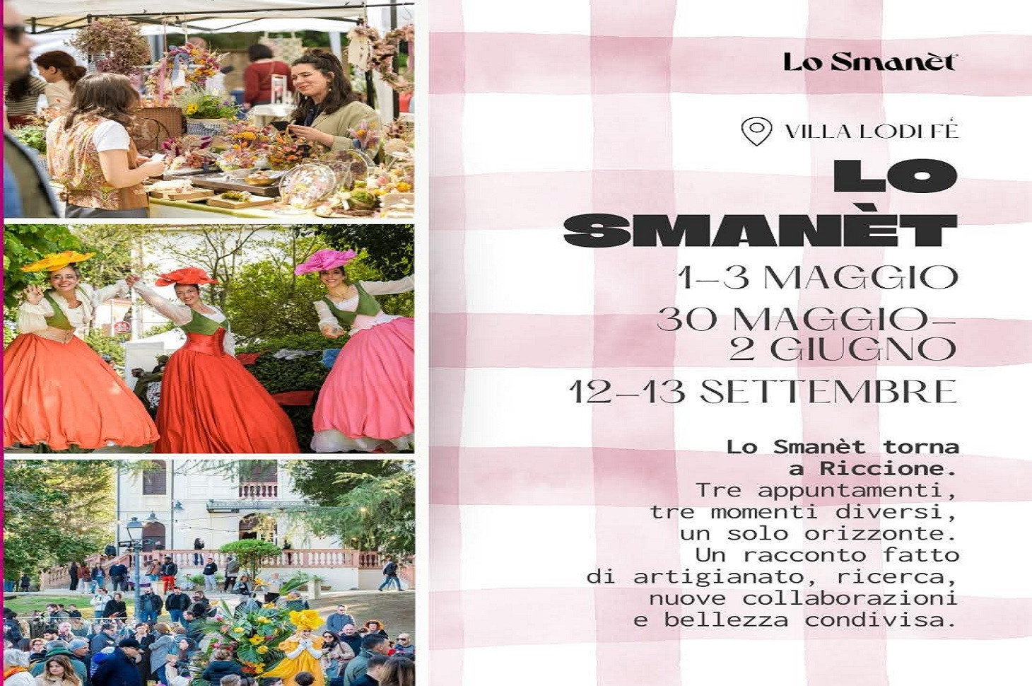 media.LO SMANET  1-3 MAGGIO- 30 MAGGIO - 3 GIUGNO 12-14 SETT. 2026
